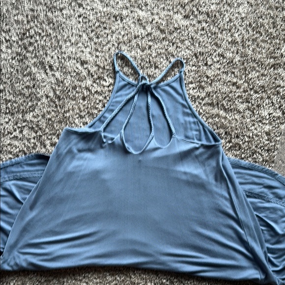 AMERICAN EAGLE Blue BRAIDED STRAP Cotton SWING Casual Dress Sz Med - Picture 7 of 9